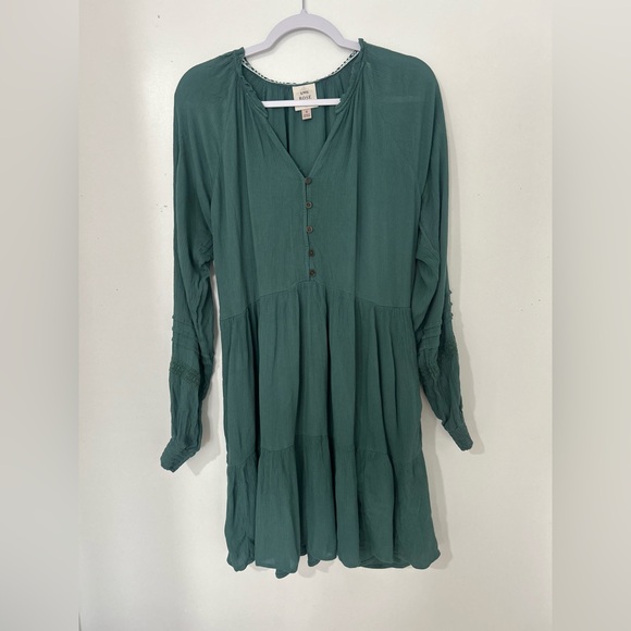 Knox Rose Tops - Knox Rose Deep Green Tunic Top with pockets oversized